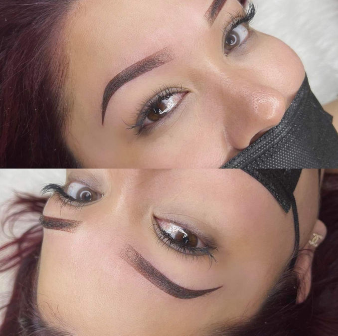 Young woman with Powder Brows